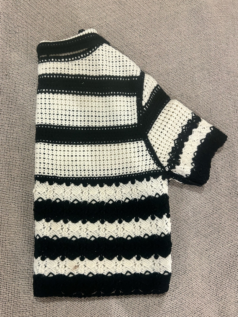 Black & White Striped Knit Sweater
